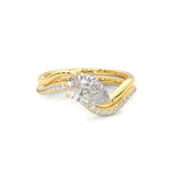 Serene Twist Moissanite Wedding Set (Yellow Gold)