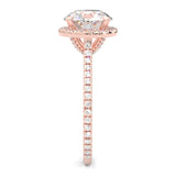 The Luminous Halo Moissanite Engagement Ring ( Rose Gold )