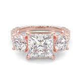 Supernova III - Ludovic Moissanite Ring (10-Carat Main Stone) (Rose 14k Solid Gold)