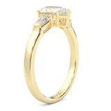 Solitaire Ring Pear Brilliant 3-Stone ( Yellow Gold )