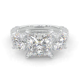 Supernova III - Ludovic Moissanite Ring (10-Carat Main Stone) (14k Solid Gold)