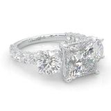 Supernova III - Ludovic Moissanite Ring (10-Carat Main Stone) (14k Solid Gold)