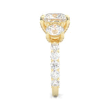Supernova III - Ludovic Moissanite Ring (10-Carat Main Stone) (Yellow 14k Solid Gold)