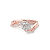 Serene Twist Moissanite Wedding Set (Rose Gold)