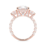 Supernova III - Ludovic Moissanite Ring (10-Carat Main Stone) (Rose 14k Solid Gold)