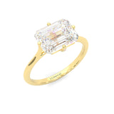 The Elara Moissanite Engagement Ring  ( Yellow Gold 14k )