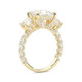 Supernova III - Ludovic Moissanite Ring (10-Carat Main Stone) (Yellow 14k Solid Gold)
