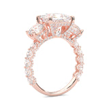 Supernova III - Ludovic Moissanite Ring (10-Carat Main Stone) (Rose 14k Solid Gold)