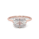 The Elara Moissanite Engagement Ring ( Rose Gold 14k )