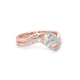 Serene Twist Moissanite Wedding Set (Rose Gold)