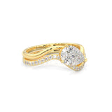 Serene Twist Moissanite Wedding Set (Yellow Gold)