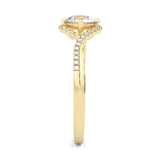 The Onyx Poem Moissanite Engagement Ring ( Yellow Gold 14K )