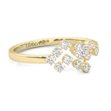 The Quiet Blessing Moissanite Engagement Ring ( Yellow Gold )