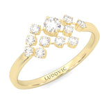 The Quiet Blessing Moissanite Engagement Ring ( Yellow Gold )