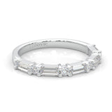 la Tiare Illustre Moissanite Wedding Band