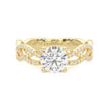 The Tempting Palm Moissanite Engagement Ring ( Yellow Gold 14K )