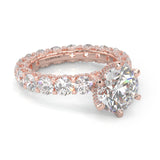 Supernova II - Ludovic Moissanite Ring (3-Carat Main Stone) ( Rose Gold 14K )