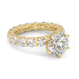 Supernova II - Ludovic Moissanite Ring (3-Carat Main Stone) ( Yellow Gold 14K)