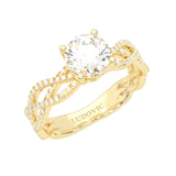 The Tempting Palm Moissanite Engagement Ring ( Yellow Gold 14K )