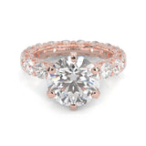 Supernova II - Ludovic Moissanite Ring (5-Carat Main Stone)  (Rose Gold 14K )
