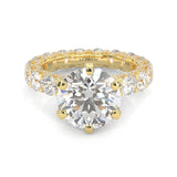 Supernova II - Ludovic Moissanite Ring (5-Carat Main Stone) ( Yellow Gold 14K )