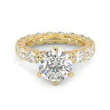 Supernova II - Ludovic Moissanite Ring (3-Carat Main Stone) ( Yellow Gold 14K)