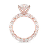 Supernova II - Ludovic Moissanite Ring (3-Carat Main Stone) ( Rose Gold 14K )