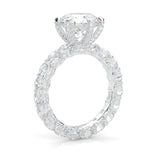 Supernova II - Ludovic Moissanite Ring (5-Carat Main Stone) (Platinum-Plated Silver)