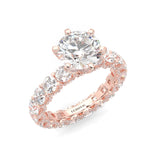 Supernova II - Ludovic Moissanite Ring (3-Carat Main Stone) ( Rose Gold 14K )