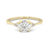 The Luminous Moissanite Wedding Set ( Yellow Gold )