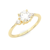 The Luminous Moissanite Wedding Set ( Yellow Gold )