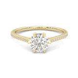 The Luminous II Moissanite Engagement Ring ( Yellow Gold )