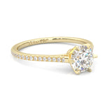 The Luminous II Moissanite Engagement Ring ( Yellow Gold )