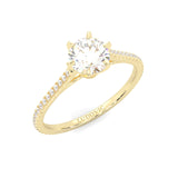 The Luminous II Moissanite Engagement Ring ( Yellow Gold )