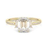 The Frozen Dream Moissanite Engagement Ring ( Yellow Gold )