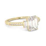 The Frozen Dream Moissanite Engagement Ring ( Yellow Gold )