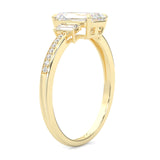 The Frozen Dream Moissanite Engagement Ring ( Yellow Gold )