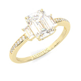 The Frozen Dream Moissanite Engagement Ring ( Yellow Gold )