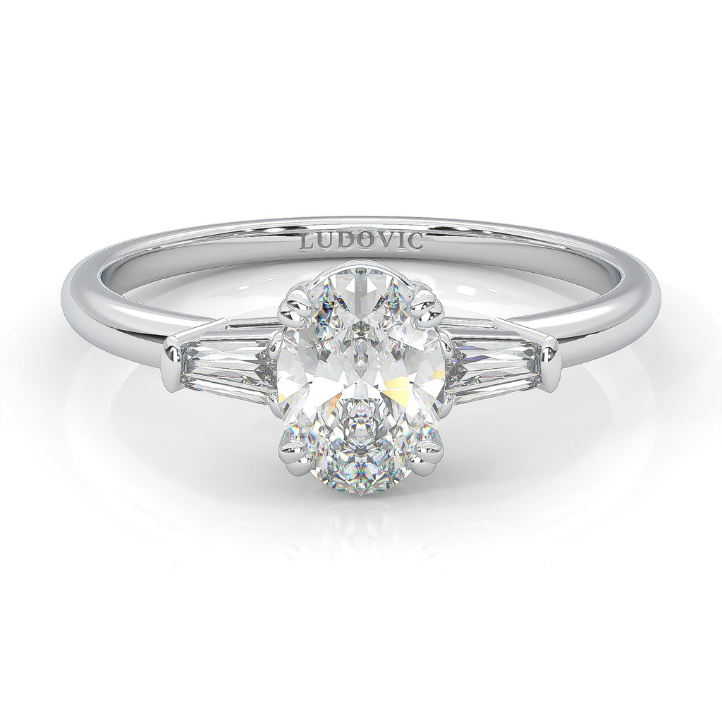 l'Ornament de Paix Moissanite Engagement Ring