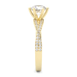 The Detour Moissanite Engagement Ring ( Yellow Gold )