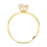 The Detour Moissanite Engagement Ring ( Yellow Gold )