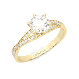 The Detour Moissanite Engagement Ring ( Yellow Gold )