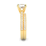 French Four Claw Wedding Set ( Yellow Gold )