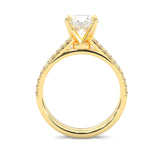 French Four Claw Wedding Set ( Yellow Gold )