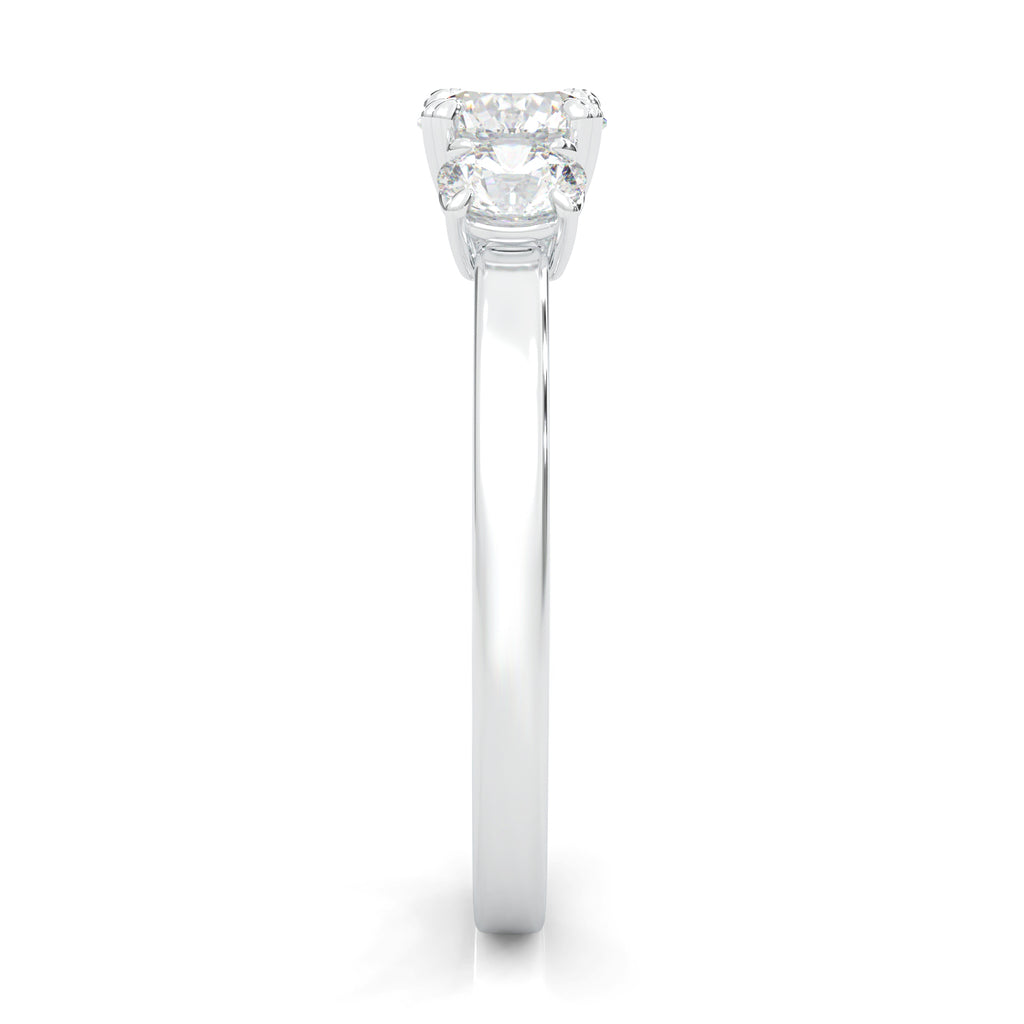 Classic Three-Stone Wedding Set