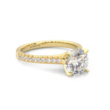French Four Claw Wedding Set ( Yellow Gold )