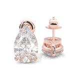 Pear Stud Earrings  ( Rose Gold 14k )