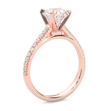 French Four Claw Wedding Set (Rose Gold )