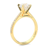 French Four Claw Wedding Set ( Yellow Gold )