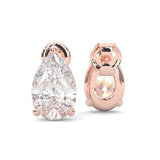 Pear Stud Earrings  ( Rose Gold 14k )